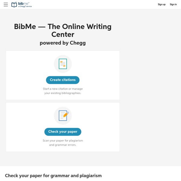 BibMe - the fully automatic &amp; free bibliography maker (MLA,