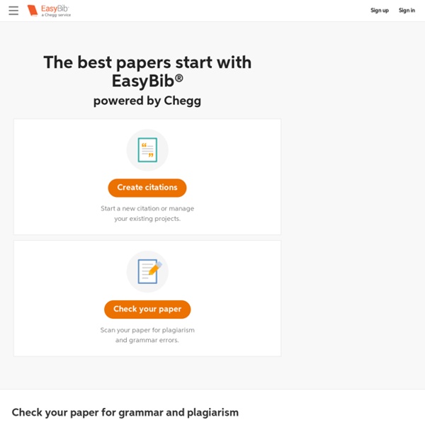 EasyBib Free Bibliography Generator MLA, APA, Chicago
