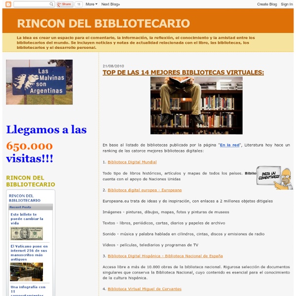 TOP DE LAS 14 MEJORES BIBLIOTECAS VIRTUALES: