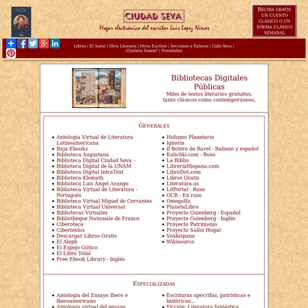 Bibliotecas Digitales Públicas - Libros y textos electrónicos gratuitos