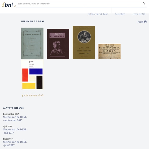 Dbnl · digitale bibliotheek voor de Nederlandse letteren