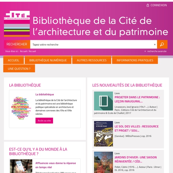 Bibliothèque de la Cité de l'architecture et du patrimoine - Accueil