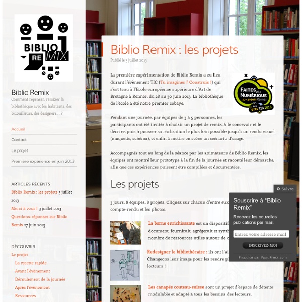 Comment repenser, remixer la bibliothèque avec les habitants, des bidouilleurs, des designers… ?