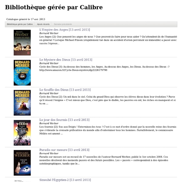 Bibliothèque gérée par Calibre