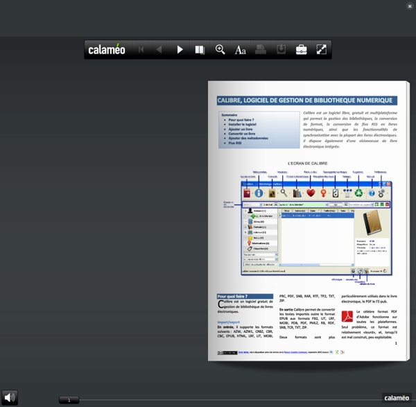 Tutoriel : Calibre, logiciel de gestion de bibliothèque numérique