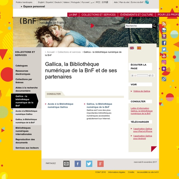 Bibliothèques numériques - Gallica