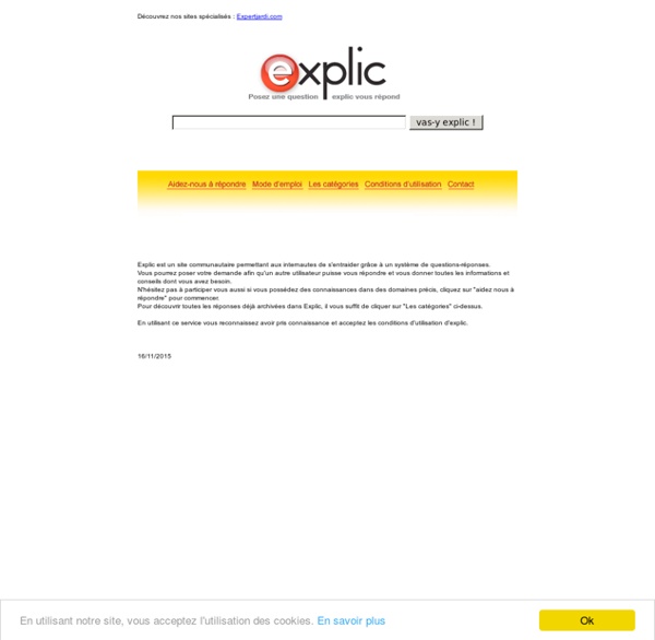EXPLIC - Bibliothèque de questions-réponses