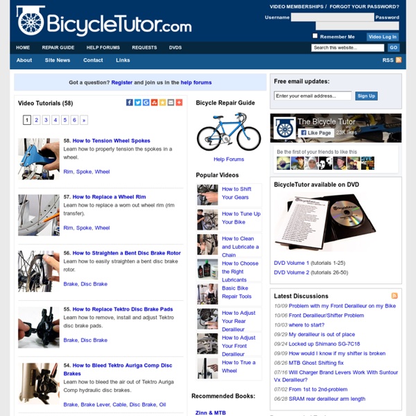 Bicycle Tutor - Bike Repair Video Tutorials