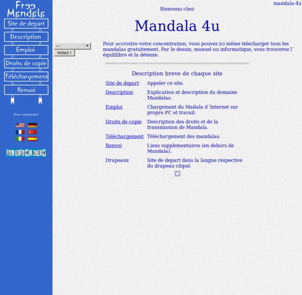 Bienvenu au telechargement des 102 Mandalas gratuits