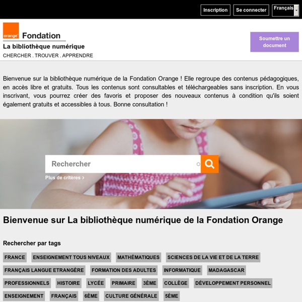 Bibliothèque numérique de la Fondation Orange
