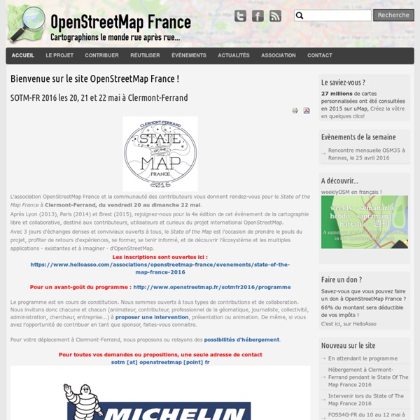 Bienvenue sur le site OpenStreetMap France !