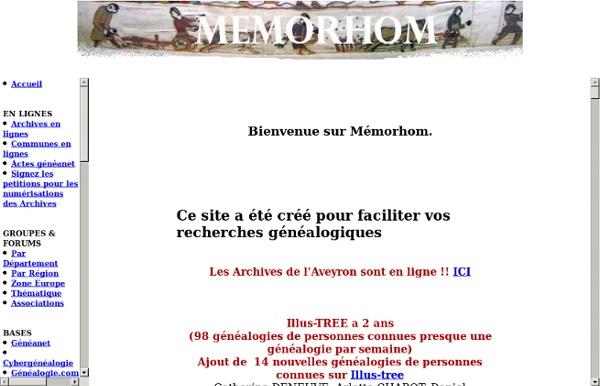 Bienvenue sur le site Memorhom