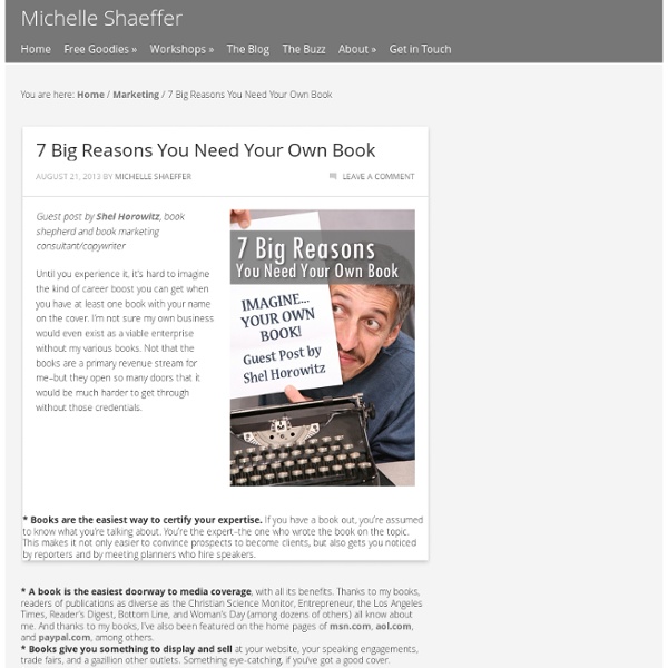 7 Big Reasons You Need Your Own Book