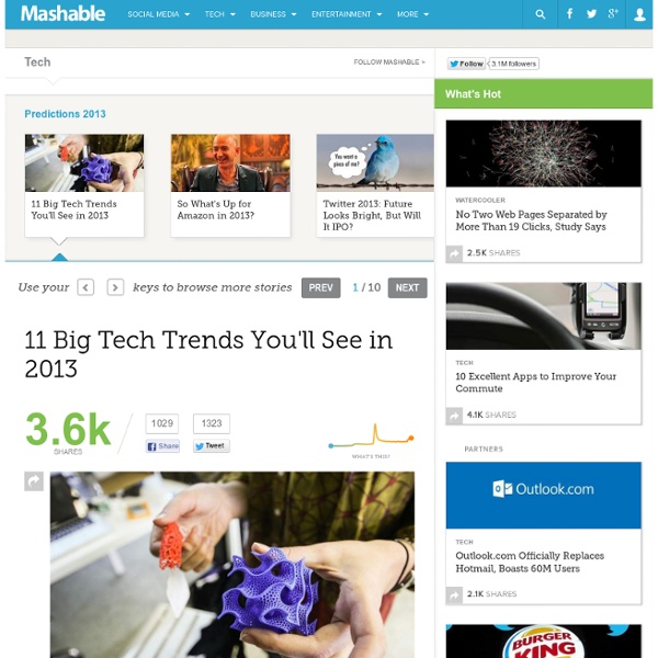 11 Big Tech Trends You'll See in 2013