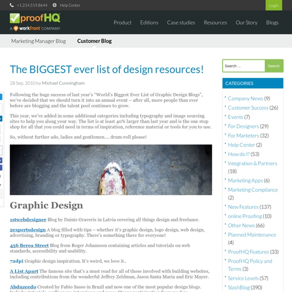 The BIGGEST ever list of design resources! : : ProofHQ – Product Blog