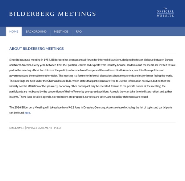 Bilderberg Meetings