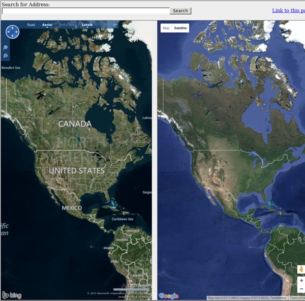 Bing Maps and Google Maps, side-by-side