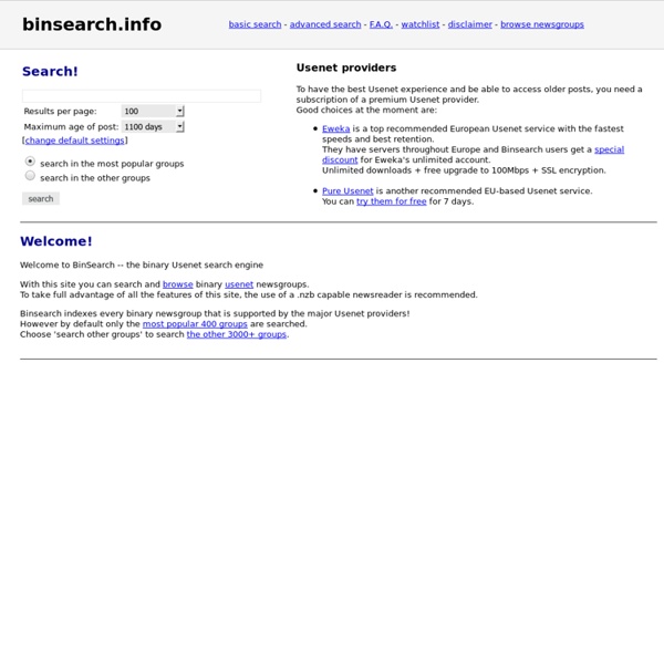 Usenet search engine