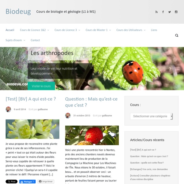Biodeug : Cours de Biologie & Géologie en ligne