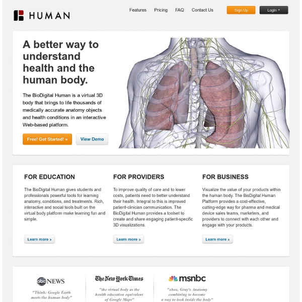 BioDigital Human: Anatomy and Health Conditions in Interactive 3D