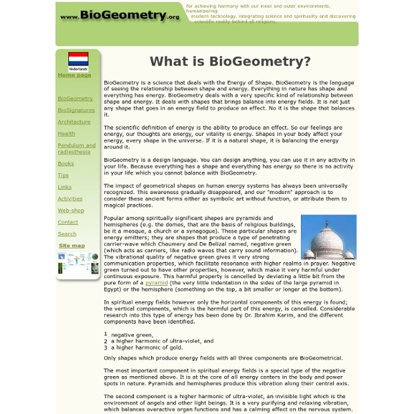 BioGeometry - science of Energy of Shape