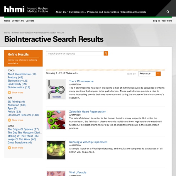 BioInteractive Search Results