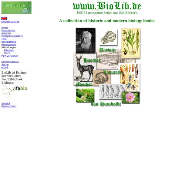 BioLib Online Library of Biological Books
