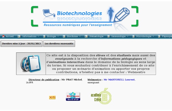 RESSOURCES interactives : Les biotechnologies