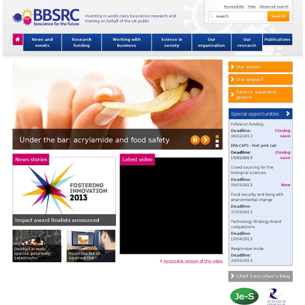 BBSRC - Biotechnology and Biological Sciences Research Council (BBSRC) - Home