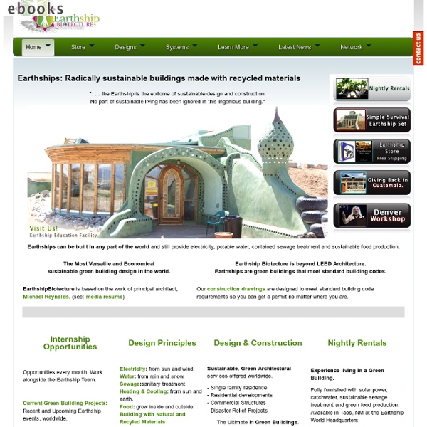 Earthship Biotecture Sustainable Green Buildings - earthship.com