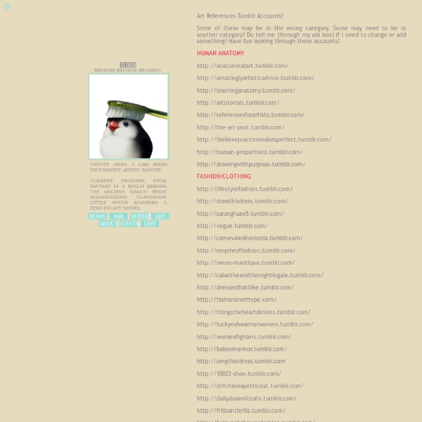 Art References Tumblr Accounts!