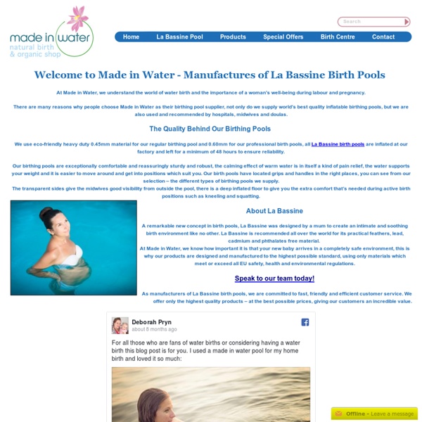 La Bassine Home Birthing Pools UK
