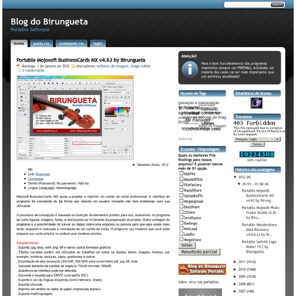 . Blog do Birungueta - Software Portable .