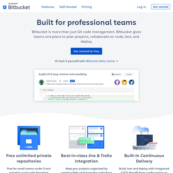 Free source code hosting for Git and Mercurial by Bitbucket