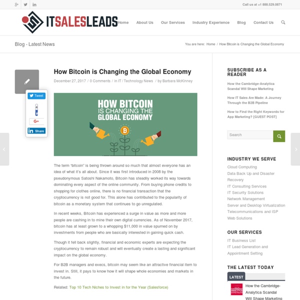 How Bitcoin is Changing the Global Economy
