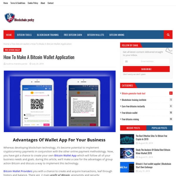 How To Make A Bitcoin Wallet Application