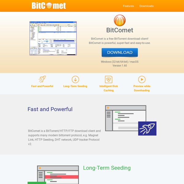 BitComet - A free C++ BitTorrent/HTTP/FTP Download Client