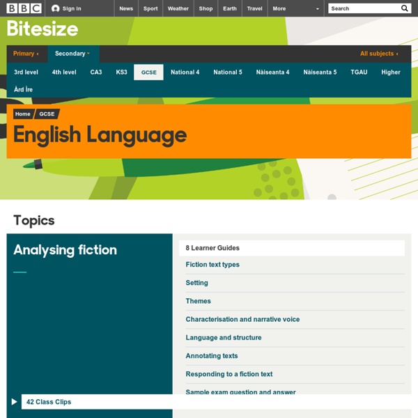 BBC Bitesize - GCSE English Language