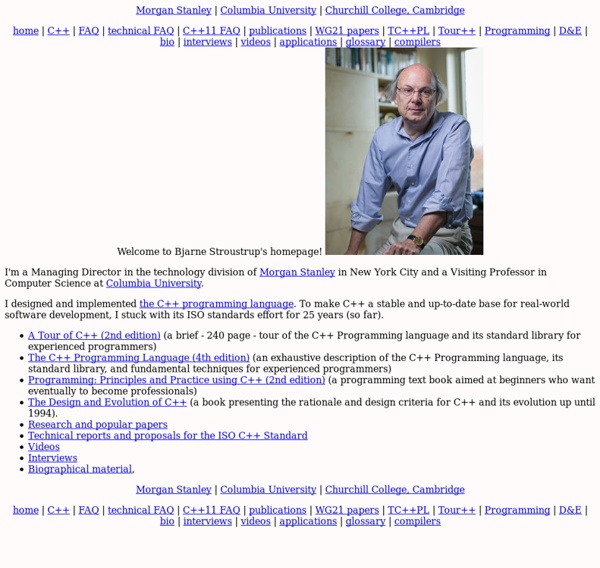 Bjarne Stroustrup's Homepage