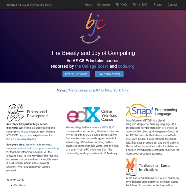 BJC - Beauty and Joy of Computing