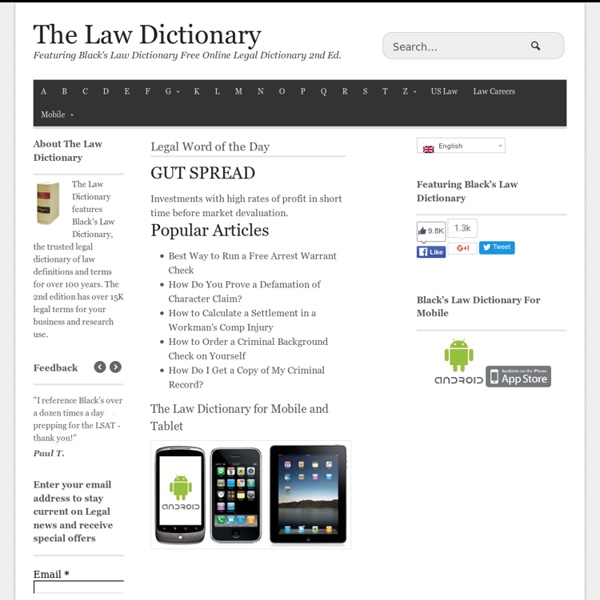 Black's Law Dictionary - Free Online Legal Dictionary