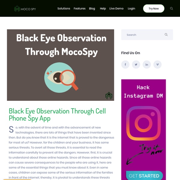 Black Eye Observation Through Cell phone spy app