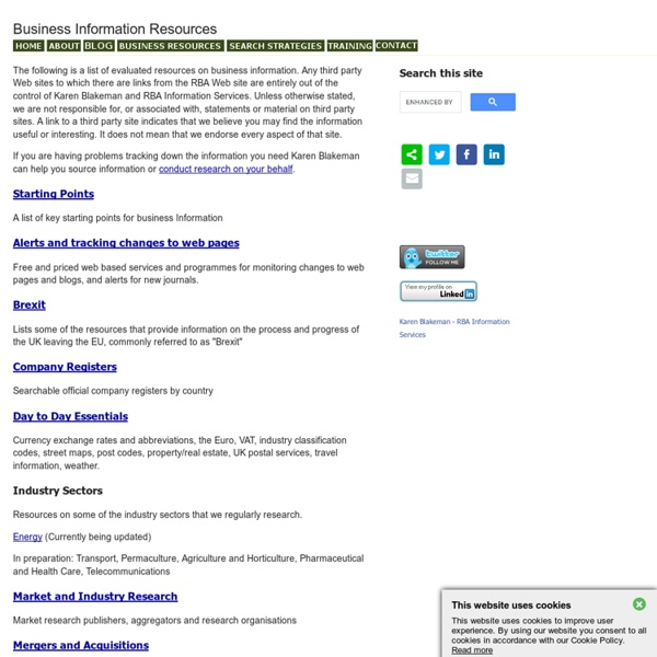 Business information resources
