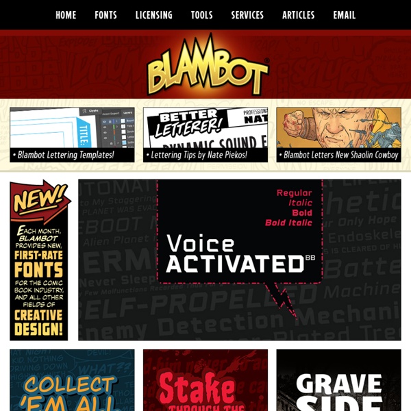 Blambot Comic Fonts and Lettering