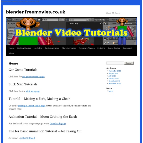 Blender 3D Channel on freemovies.co.uk