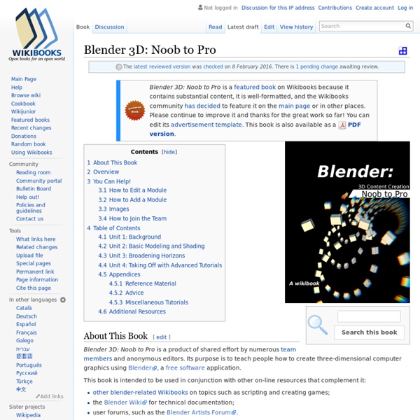 Blender 3D: Noob to Pro
