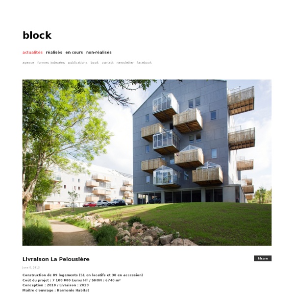 BLOCK _ architectes // architecte - architecture/