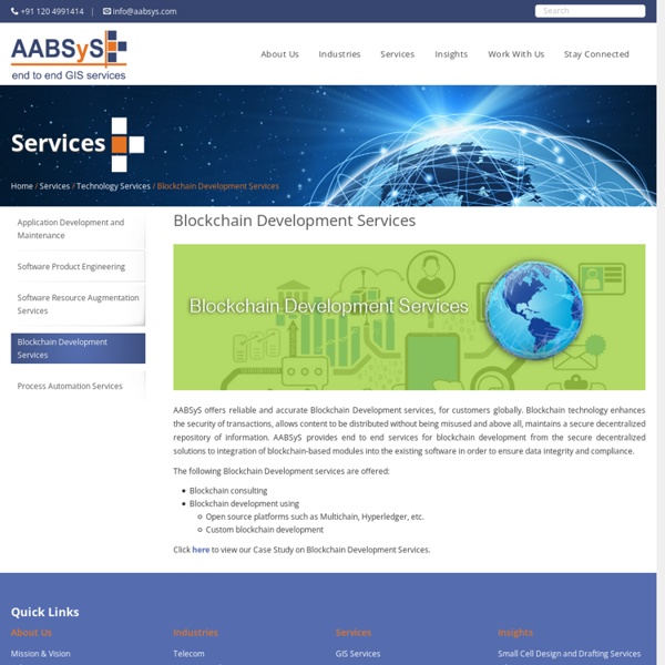 Blockchain Development Services - AABSyS