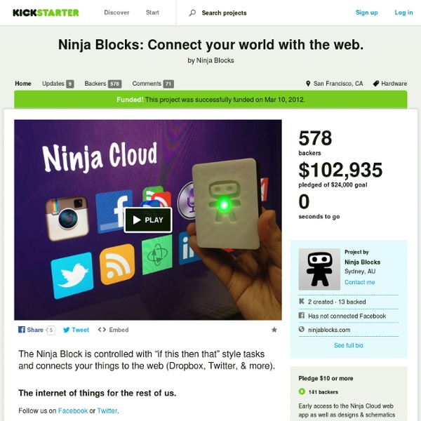 Ninja Blocks: Connect your world with the web. by Ninja Blocks