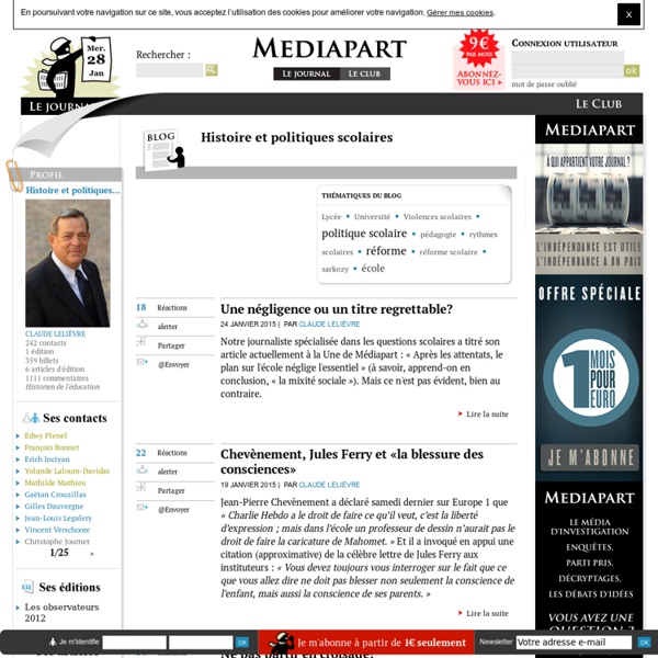 Mediapart - Claude Lelièvre